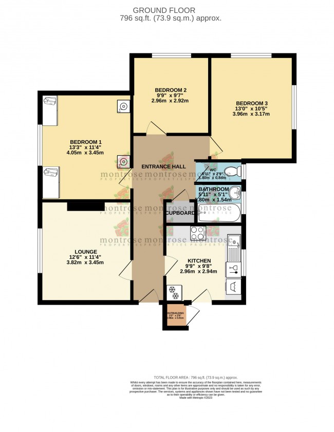 Floorplan for Ballbrook Court, Wilmslow Road, m20