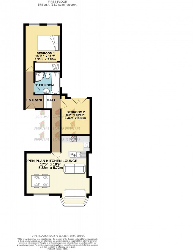 Floorplan for Central Road, West Didsbury, m20