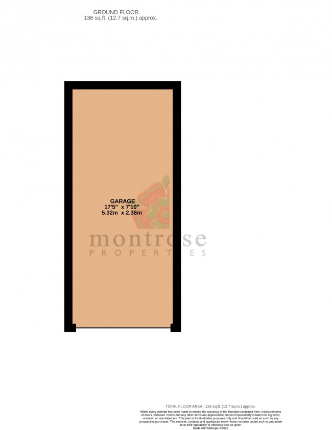 Floorplan for Garage, Whiteoak Road, m14