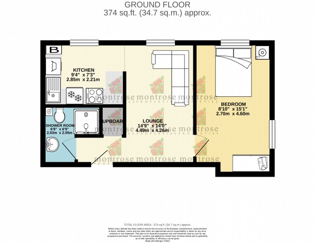 Floorplan for Denison Road, Victoria Park, m14