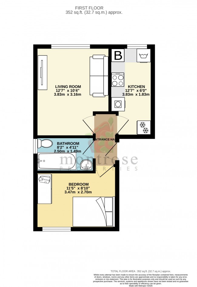 Floorplan for Flat   Northen Grove, West Didsbury, m20